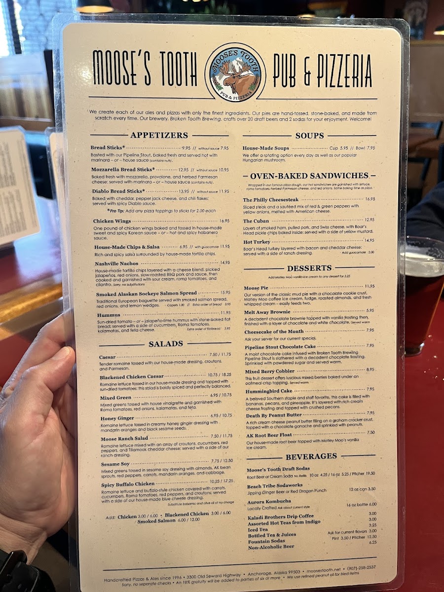 Moose's Tooth Pub & Pizzeria Menu - Image 3