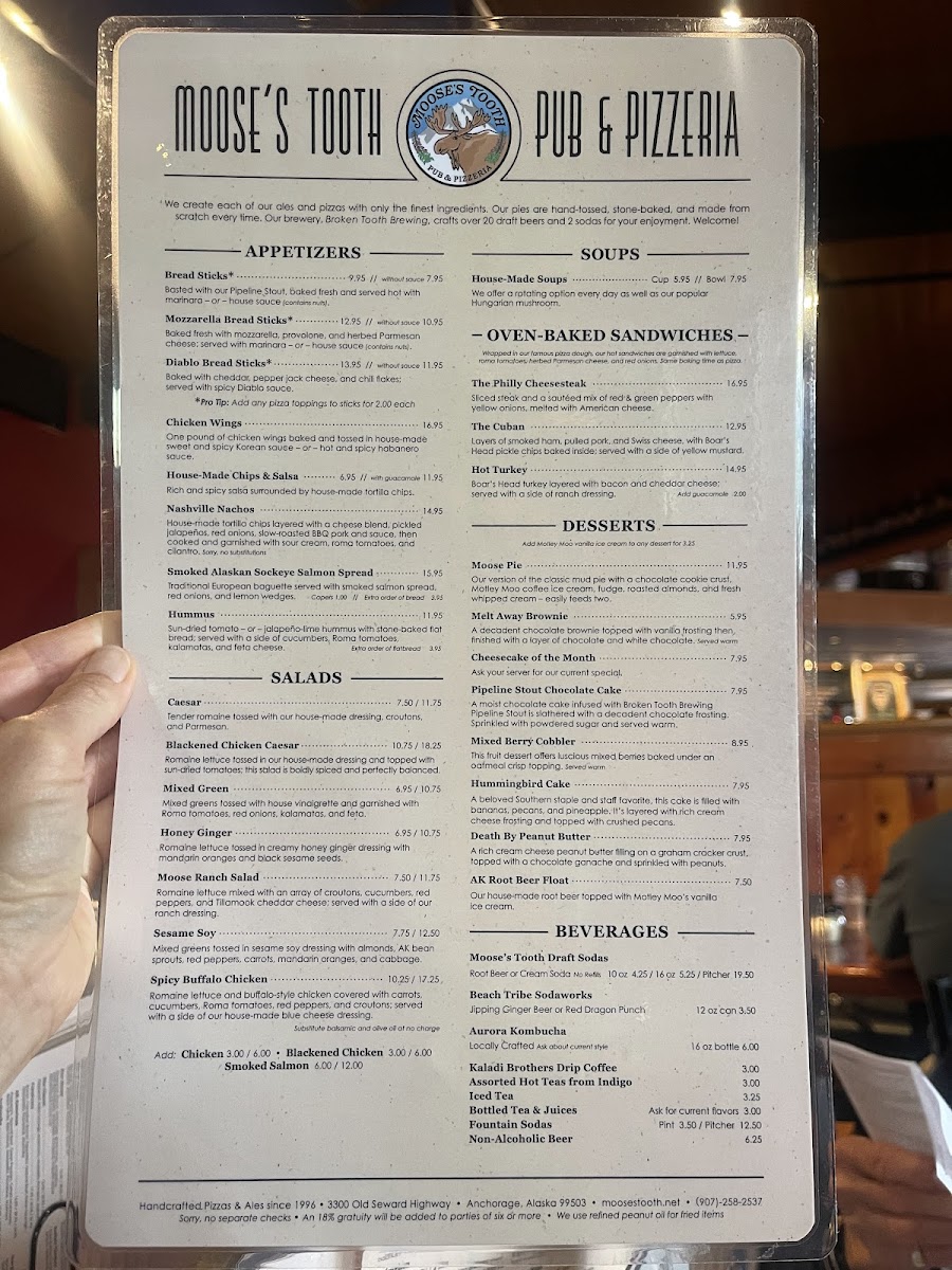 Moose's Tooth Pub & Pizzeria Menu - Image 6